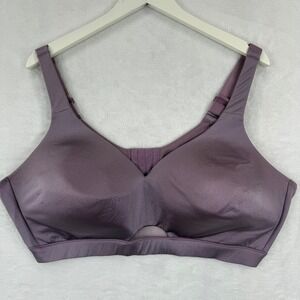 Cacique Purple Lightly Lined No-Wire Bra‎ 46DD Wireless Comfort A83570